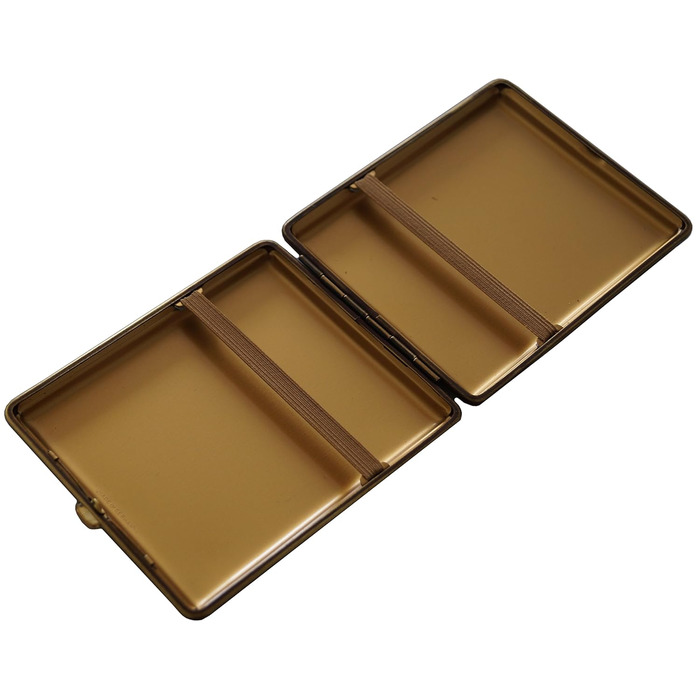 GERMANUS Cigarette Case, Made in Germany, Wild Rind (Wild Bull), brown, 100 mm