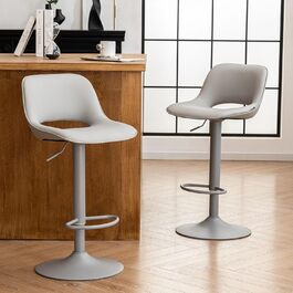 YOUNIKE 2-Piece Adjustable Bar Stools - Boho Patchwork Design, Swivel Kitchen Bar Chairs with Hollow Backrest - Yellow Green