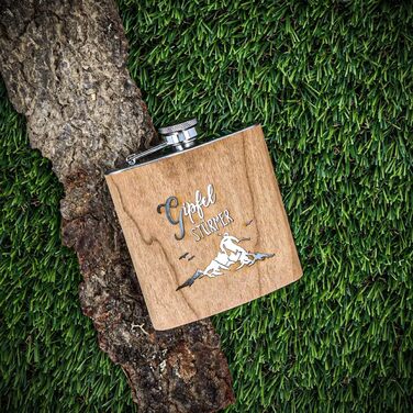 Фляга з нержавіючої сталі з гравіюванням - Оригінальний подарунок для любителів лиж та сноуборду | Ідеально для афтескі та зимових пригод (Гірський Штурм)