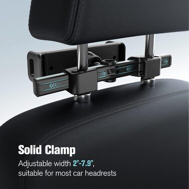 Тримач для планшету в авто MoKo, регульований, універсальний, для iPad, Galaxy Tab, iPhone, сірий