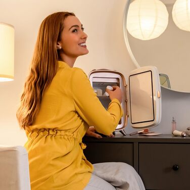 Міні-холодильник для косметики Cecotec Bamba CoolingBeauty 6000 з дзеркалом, 6л, білий