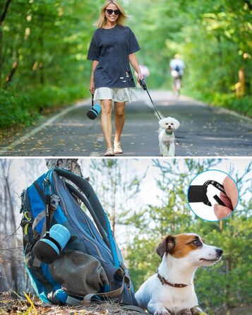 Складана пляшка для води для собак Lesotc, 520 мл, блакитна - для прогулянок, подорожей, кемпінгу