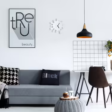 Relaxdays White Wall Clock Color Splash