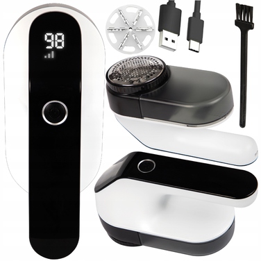 Потужна машинка для видалення ковтушків та ворсу з одягу, светрів та оббивки — 6 лез, USB-зарядка, великий розмір