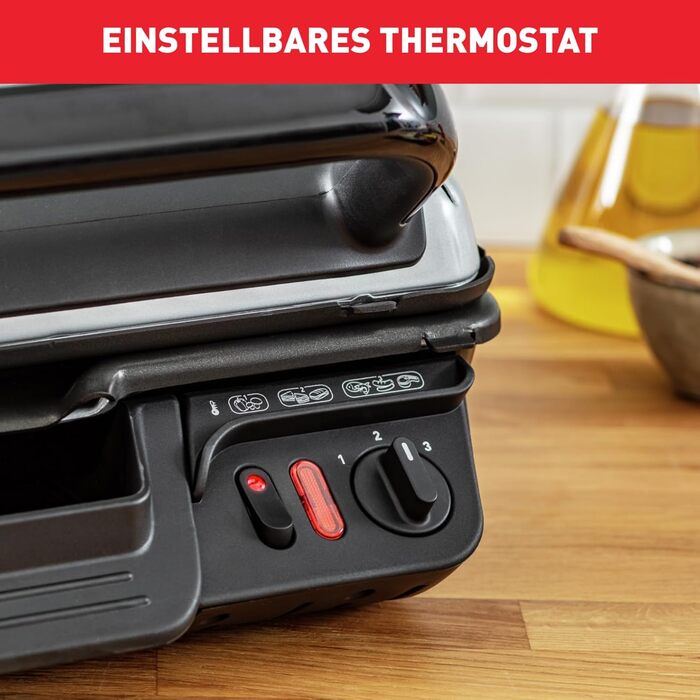 Tefal Contact Grill 2in1 GC3050 | Sandwich Maker | Folds out as a tabletop grill/BBQ with double grilling surface | Adjustable thermostat | Non-stick coated | 2000W | 38.3x21x38.8cm Single without baking function