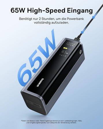 Power Bank Baseus EnerGeek 145W 20800mAh з 2x USB-C PD 3.0 (100W) та Digital Display для Ноутбуків, MacBook, iPhone, Samsung, SteamDeck