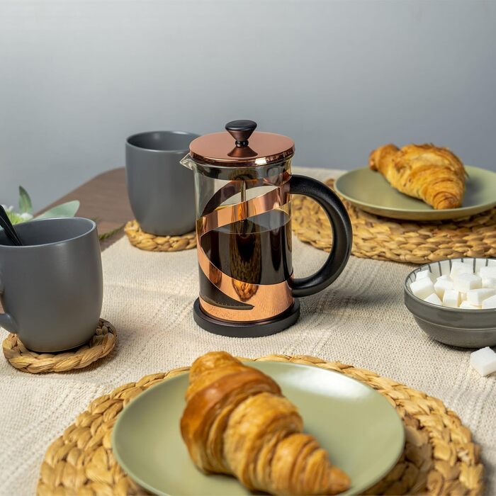 Кавоварка French Press Café Olé Classico, 6 чашок, нержавіюча сталь, 300 мл, мідний колір