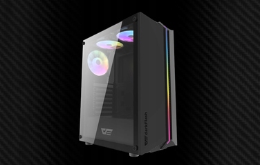 Корпус для комп'ютера Darkflash DK151 ARGB Midi Tower ATX, чорний, з вікном