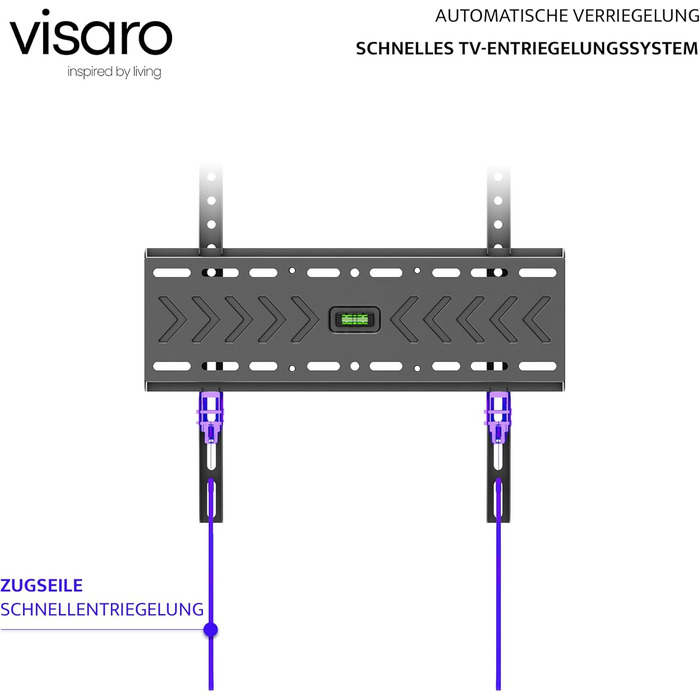 Настінне кріплення для телевізора Visaro WMF75 43-75 дюймів, LED/LCD/OLED, VESA 400x400, до 45 кг