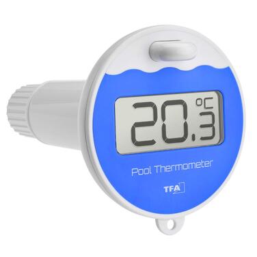TFA Dostmann 30.3066 Radio Pool Thermometer Marbella Swimming Pool Thermometer, Black with Batteries