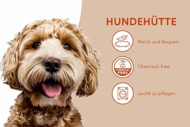 Будка для собак ODOLPLUSZ Hundehütte, сіра, Cord, розмір M - комфортна, зручна, для собак та котів