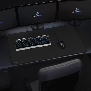 Кисет для миші TITANWOLF XXL 900 x 400 мм - великий килимок для геймінгу, чорний