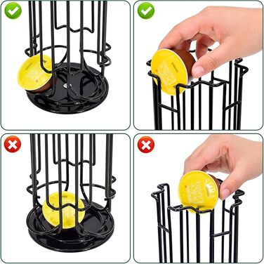 Тримач для капсул YUTUY на 32 шт. Обертовий стенд для капсул кави, чорний