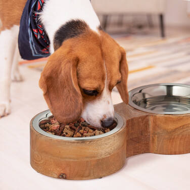 Relaxdays Dog Bowl with 2 Bowl Inserts