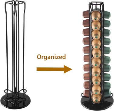 Тримач для капсул Nespresso Sevenline, органайзер на 40 капсул, чорний