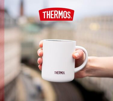 Термос із нержавіючої сталі Longlife Cup 350 мл, чашка-термос з кришкою, для кави та напоїв, зберігає тепло, ідеально для офісу та кемпінгу (Snow White)