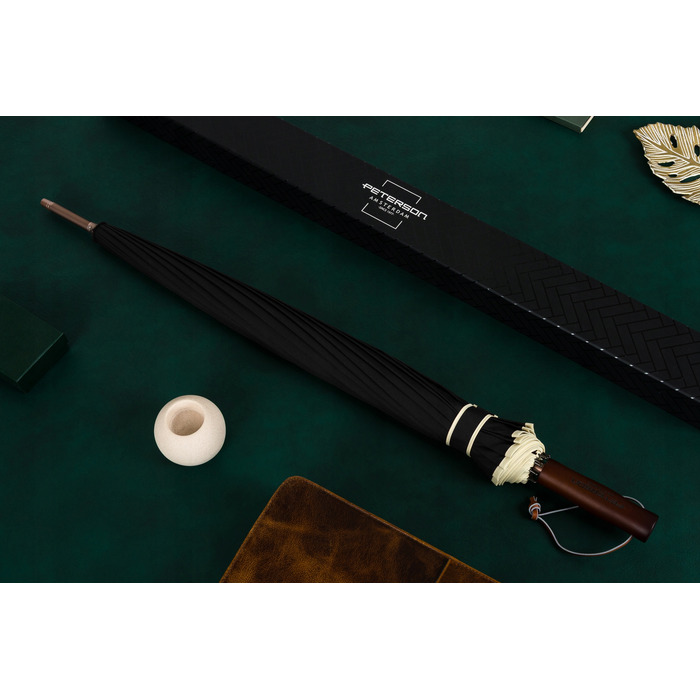 Парасолька Peterson XL, довга, чорна (без чохла)