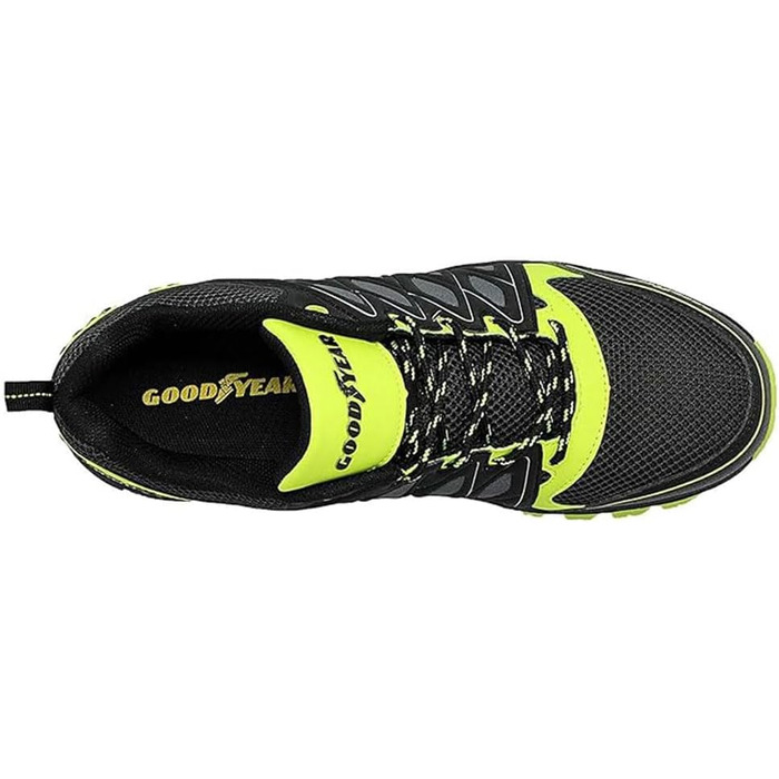 Черевики робочі Goodyear S1P/SRA/HRO для чоловіків, металозахисні, композитна підошва, чорно-неонові (38 EU)