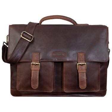 Сумка для ноутбука Leabags Leder Aktentasche чоловіча шкіряна до 15