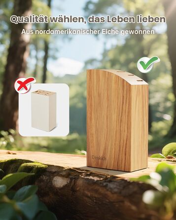 Набір кухонних ножів Messerblock Set, 7 предметів: професійний набір ножів з бруском, німецькі леза з високоякісної нержавіючої сталі, ергономічні ручки, для дому