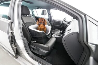 Автокрісло та переноска для собак TRIXIE - 45x39x42 см, до 8 кг, з короткою пов'язкою та кишенею