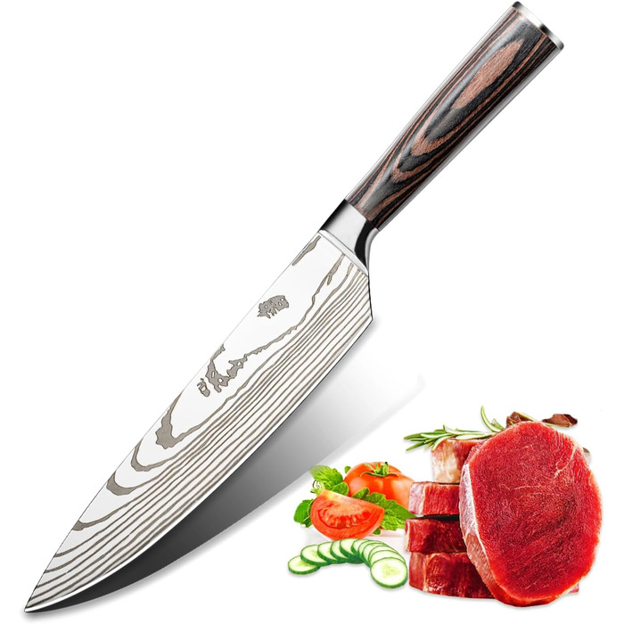 Ніж кухонний професійний Noa Home Deco з нержавіючої сталі, універсальний, 20 см