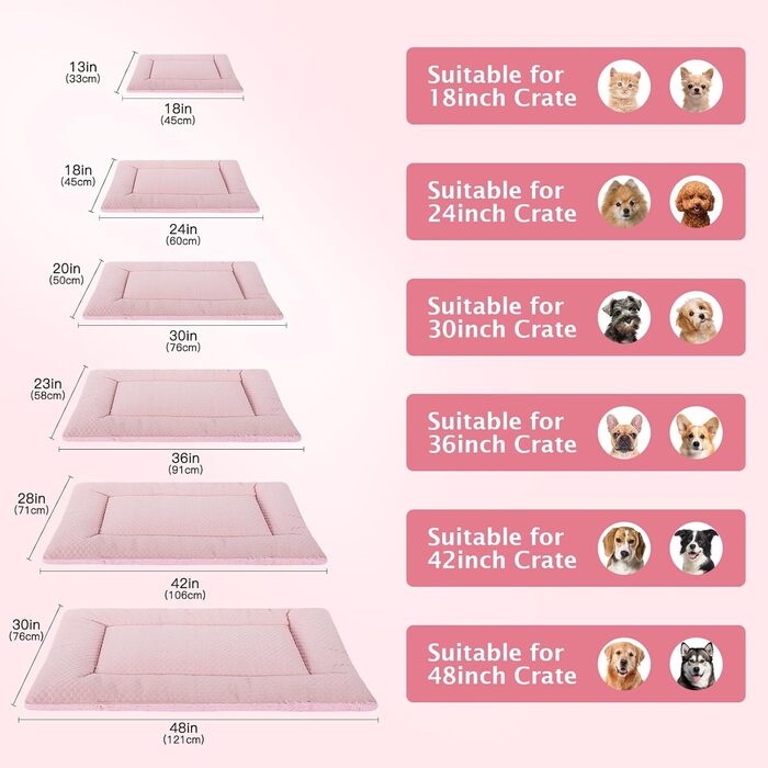 Килимок для собак BVAGSS: килимок для маленьких, середніх та великих собак, двосторонній, охолоджуючий та зігріваючий, рожевий (91x58 см)