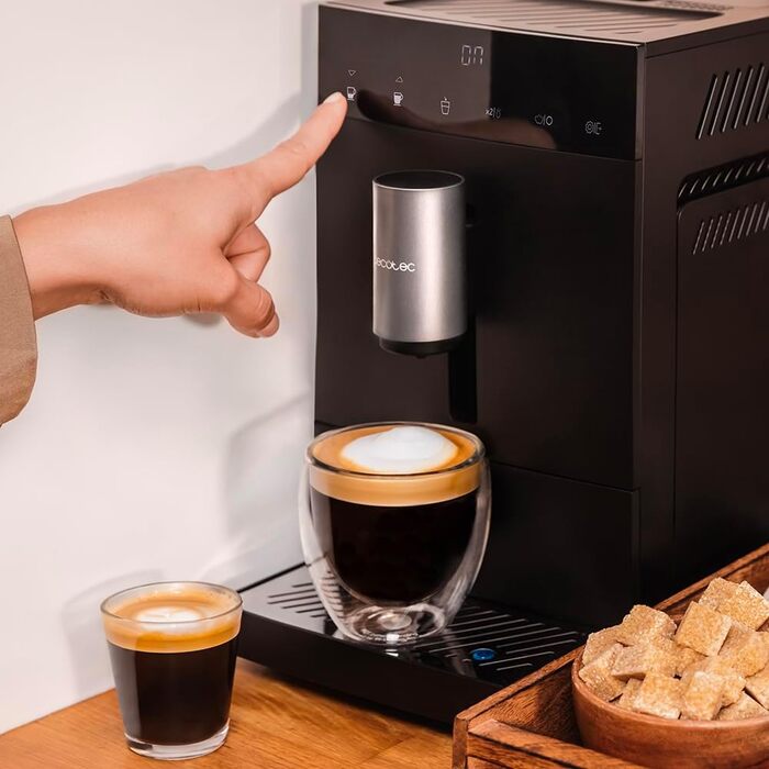 Автоматична кавомашина Cecotec Cremmaet Compact 1350 Вт, 19 бар, термоблок, з млином, резервуар 1,1 л, автоочищення