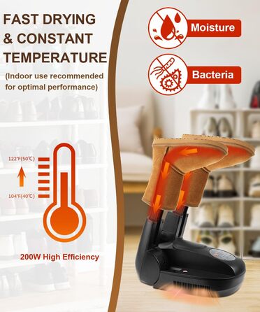 Електричний сушильник для взуття з озоном - сушильник для взуття, черевиків, рукавичок, шапок, лижних черевиків. Швидке сушіння теплом, компактний, розкладний дизайн.