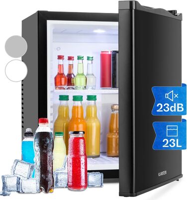 Klarstein Mini холодильник для кімнати, 23L, для напоїв та косметики, міні-бар, тихий, регульована полиця, компактний холодильник для догляду за шкірою 5-15°C, чорний