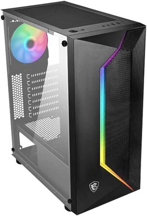 Корпус ПК MSI MPG 100R Mid-Tower для E-ATX з темперованим склом, Airflow, Mystic Light, підтримка 2x 360mm кулерів