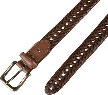 Чоловічий шкіряний ремінь Tommy Hilfiger, розмір M (54, Saddle)