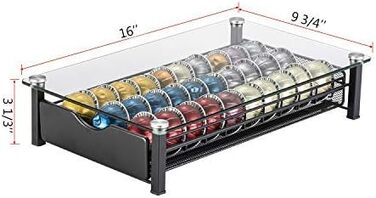 Організатор для капсул Vertuo/Nespresso: тримач для 40 капсул з ручкою (чорний)