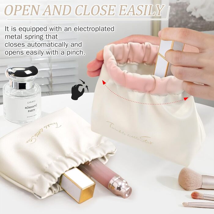 Набір косметичок для жінок: великі, малі, для подорожей, органайзер для макіяжу, beige (PU)