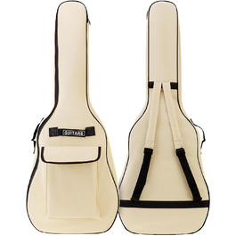 Чохол для акустичної гітари MuzcYM, 104 см, бежевий: водонепроникний, з двома регульованими ременями