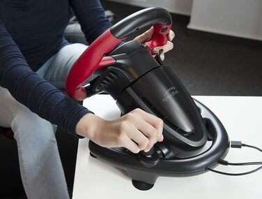 Кермо Speedlink Trailblazer для ПК, PS4, PS3, Xbox One, Xbox Series, Switch з педалями та перемиканням передач, Force Feedback, чорно-червоне