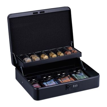Relaxdays Money Box Combination Lock Euro