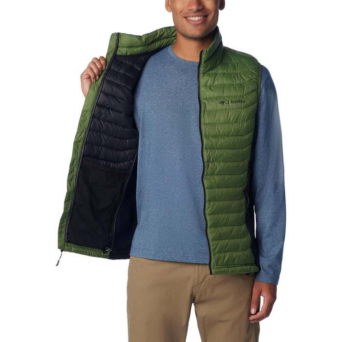 Жилет Columbia Powder Pass Hybrid Puffer Vest для чоловіків, теплий, чорний (1 шт.)