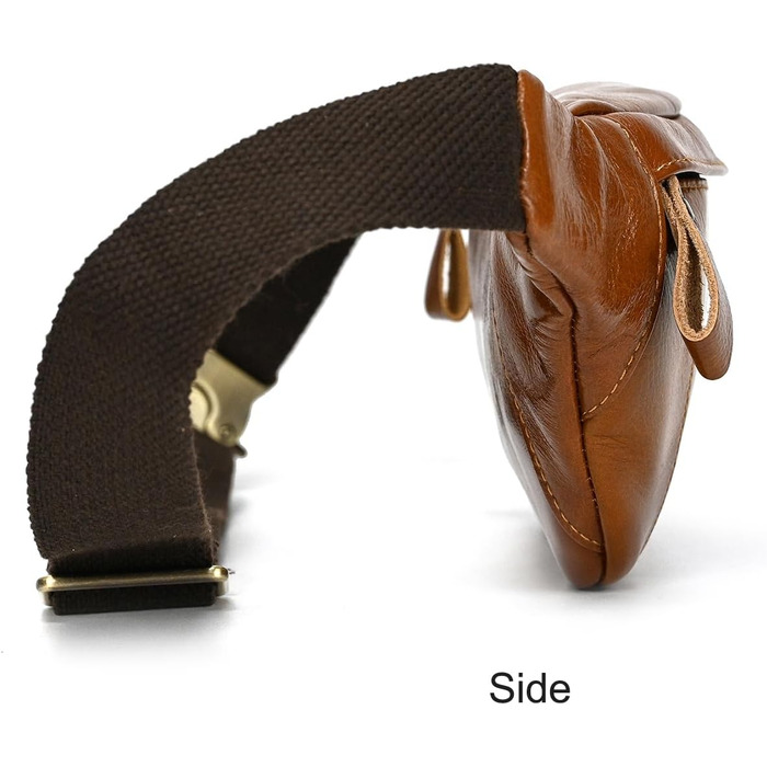 Чоловіча поясна сумка LUUFAN з натуральної шкіри, світло-коричнева (1034)