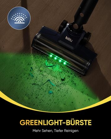 Бездротовий пилосос Vexilar V12 Akku: 50 хв роботи, 50 kPa, 450W, антизаплутування, легкий, безщітковий мотор, для твердих поверхонь, килимів, шерсті тварин, синій