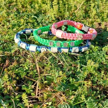 Нашийник для собак Pfoetchen-Welt EM-Keramik з паракорду. Персоналізація з ім'ям. Більше 100 000 варіантів.