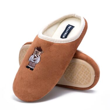 Жіночі халапи з бавовни з закритим носком - Зручна антиковзна підошва, дихаючі для дому, Колір: Коричневий, Розмір: 40/41 EU