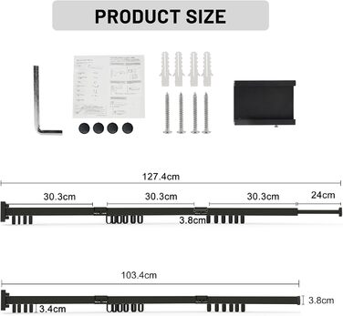 Настінна сушарка для білизни з висувною штангою 120 см, розкладна, з 18 гачками, для балкона, ванної кімнати, спальні, білий колір