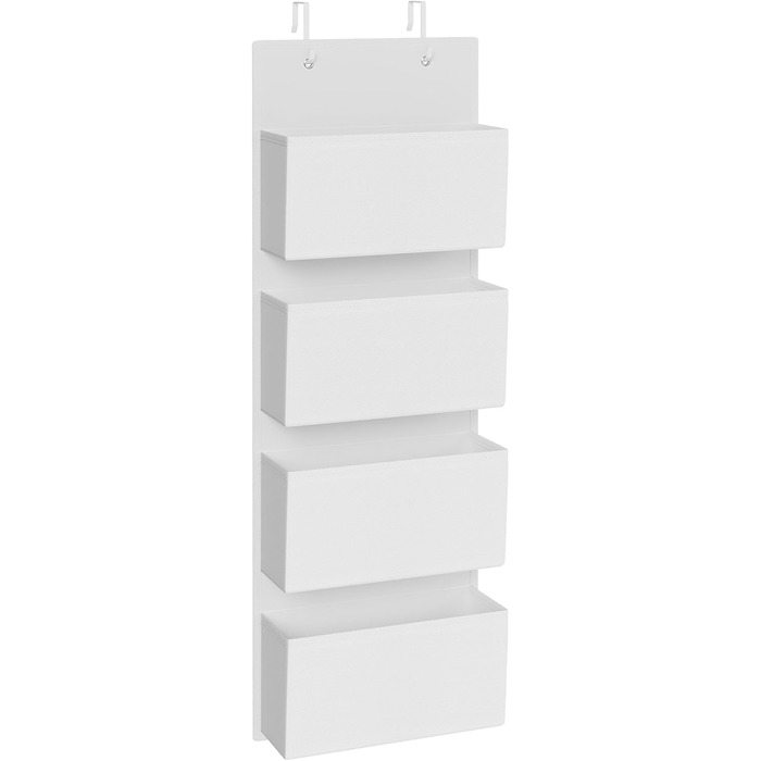 Органайзер для шафи SONGMICS з 4 кишенями, підвісна полиця, органайзер для шафи, підвісне зберігання, органайзер для дверей, спальня, вітальня, 2 x 33,5 x 00 см, RDH04G (1, Хмарний білий)