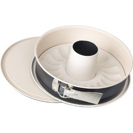 Zenker 7813 Springform Crème Noir with 2 tiers, diameter 29 cm, stainless steel, gray / beige, 28 x 28 x 7 cm, anthracite / cream