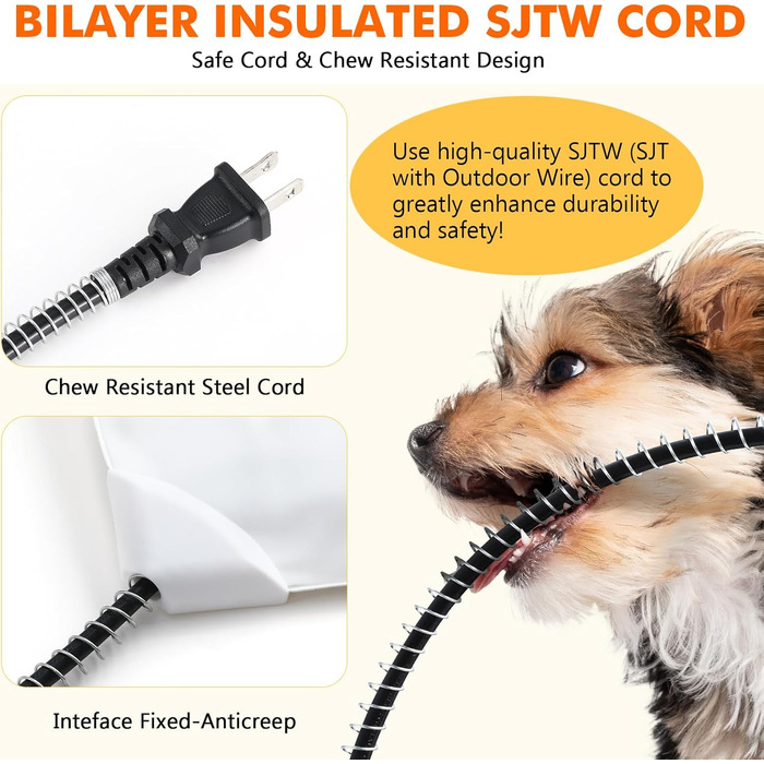 Електричний килимок для домашніх тварин Pecute - зі стабільною температурою, 40x50 см