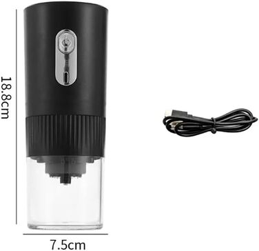 Portable Electric Burr Coffee Grinder, Coffee Grinder, Electric Spice Grinder, USB Rechargeable Coffee Grinder Adjustable Coarseness, Portable Electric Coffee Grinder for Home Office