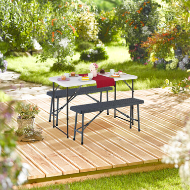 Relaxdays 2-Piece Beer Bench, 102 cm
