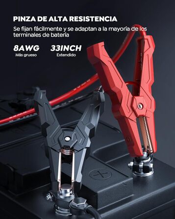 Повербанк для автомобіля TREKURE 27000mAh, 6000A, 12V, з LED-ліхтарем 600 люмен, швидка зарядка 65W