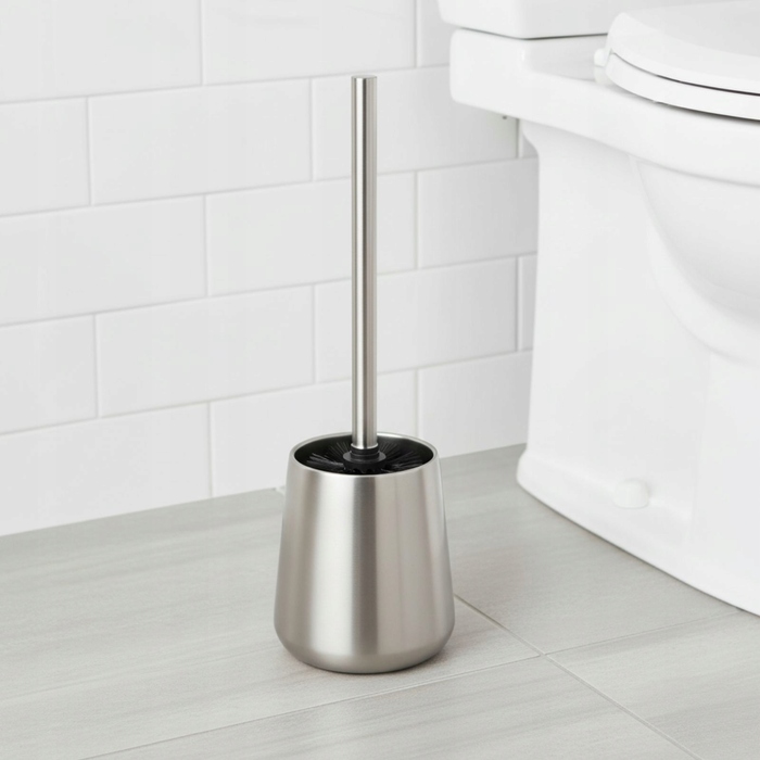 Елегантний унітазний йоржик із нержавіючої сталі, 11 см, сріблястий